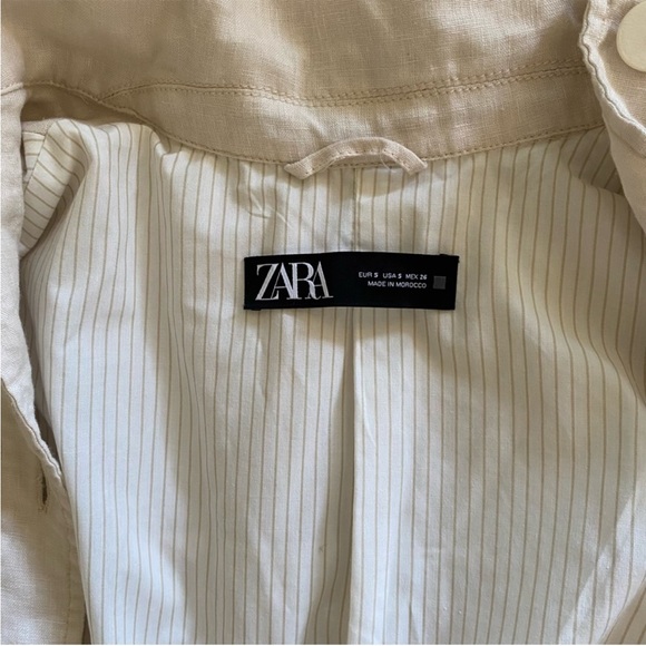 Zara Cropped Button Up Overshirt - Picture 4 of 5